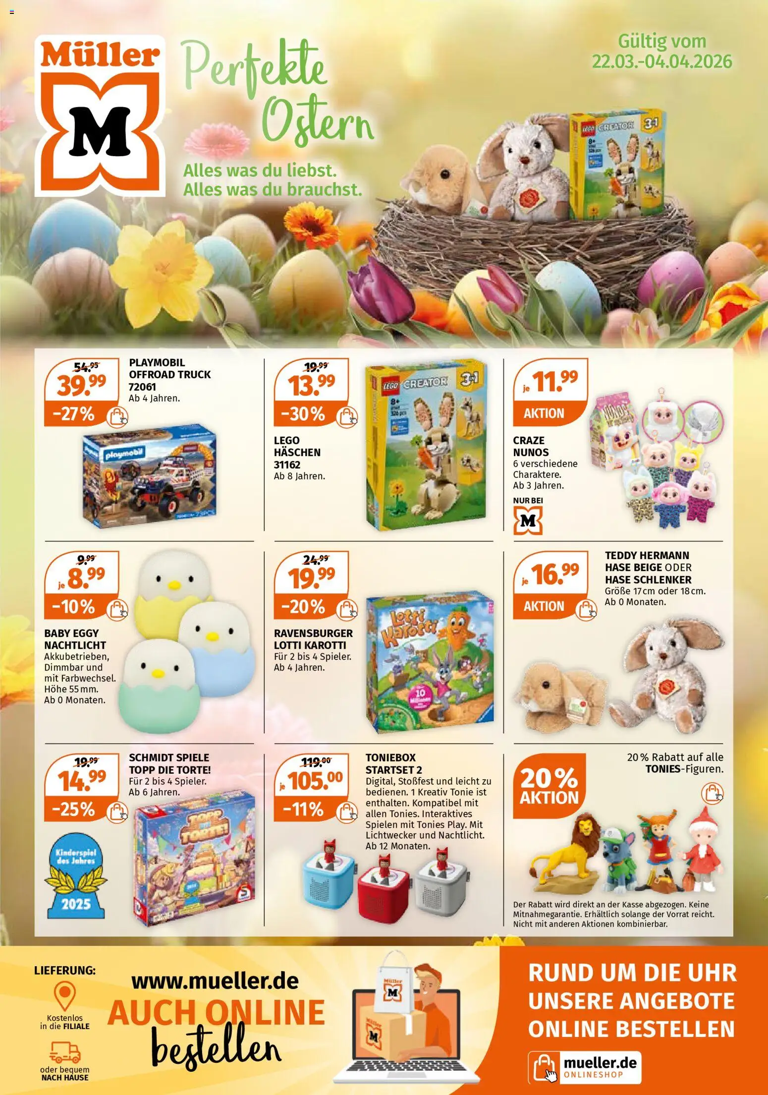 Vorschau von dem Prospekt des Geschäftes Müller, gültig ab dem 22.03.2026