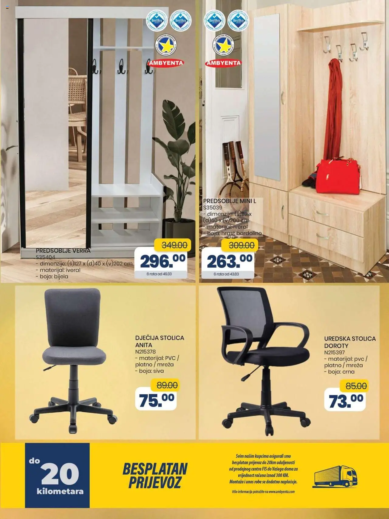 Pregled letka Katalog trgovine FIS vrijedi od 2025.10.10