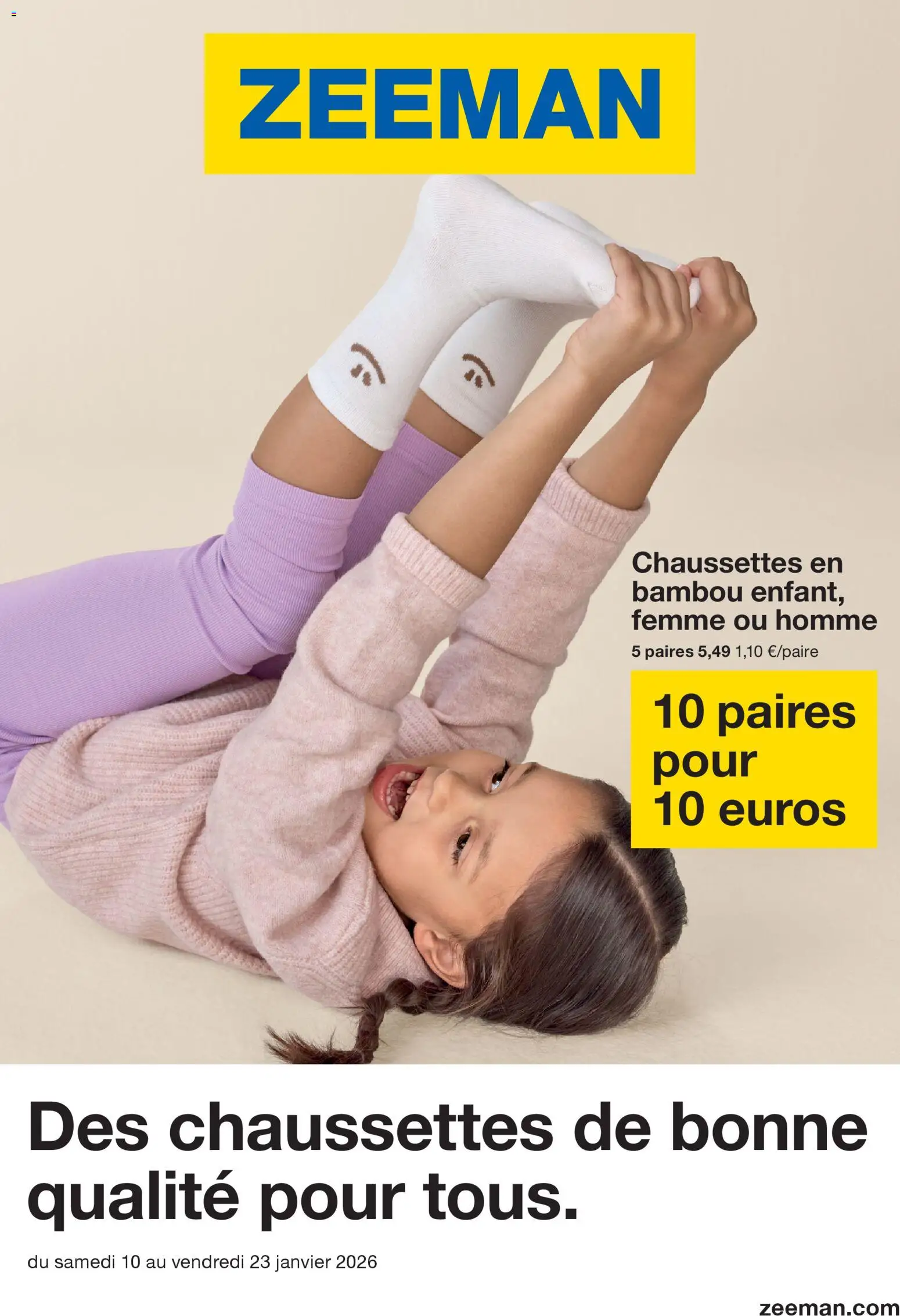 Prévisualisation de Catalogue Zeeman Hiver du magasin Zeeman formulaire valide 10/01/2026 - Bambou, Chaussettes