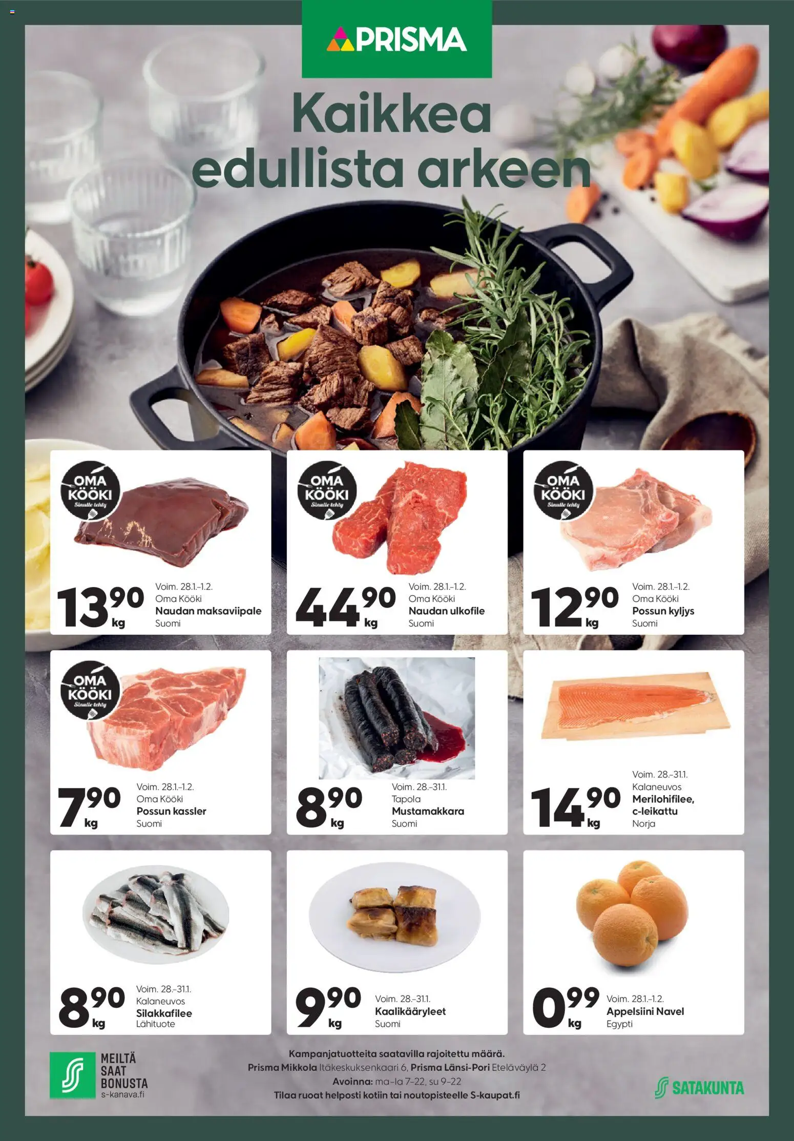 Kaupan Prisma Tarjoukset esikatselu, voimassa 28/01/2026