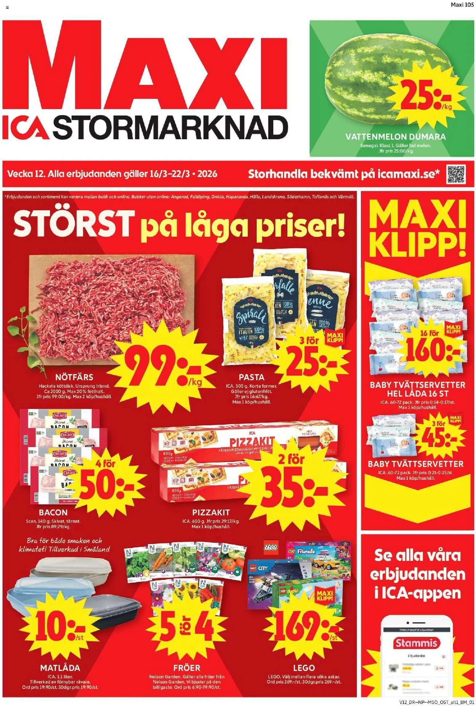 Förhandsgranska reklamblad Haninge från butik ICA Maxi gäller från 16/03/2026