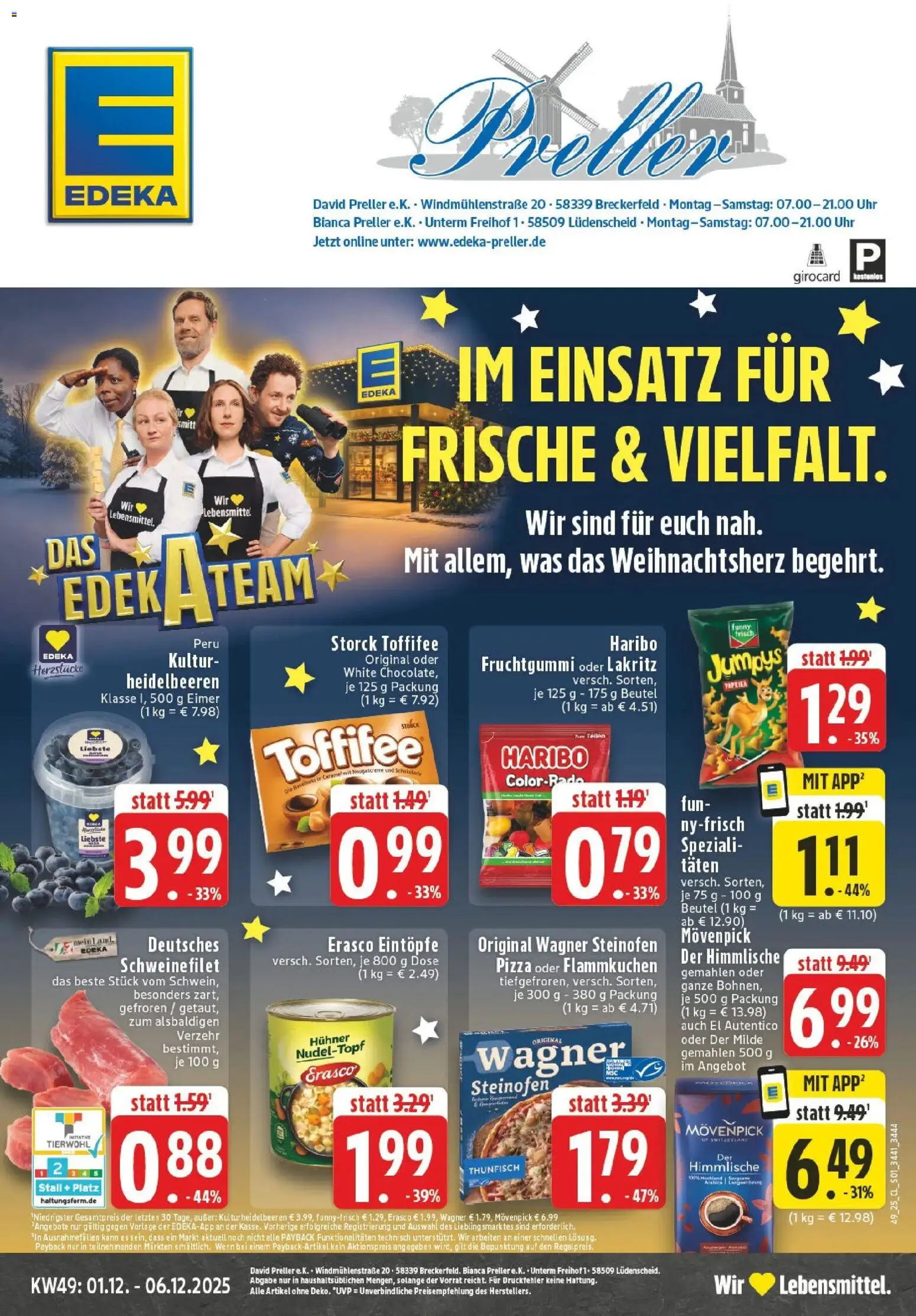 Vorschau von dem Prospekt des Geschäftes Edeka, gültig ab dem 01.12.2025