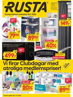 Förhandsgranska reklamblad Aktuella reklamblad Rusta från butik Rusta gäller från 26/01/2026