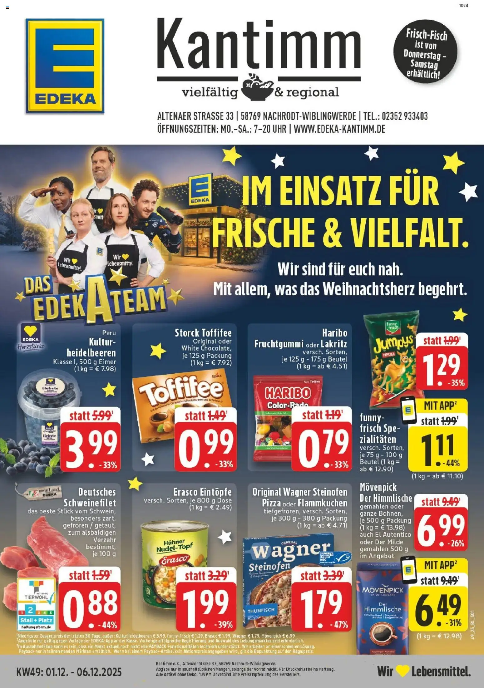 Vorschau von dem Prospekt des Geschäftes Edeka, gültig ab dem 01.12.2025