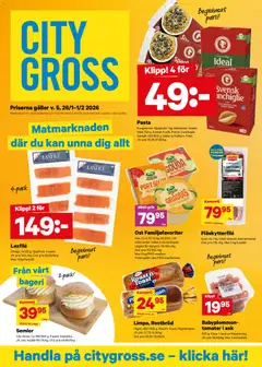 Förhandsgranska reklamblad Aktuella reklamblad City Gross från butik City Gross gäller från 26/01/2026