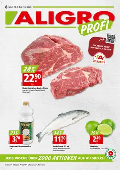 Vorschau des Merkblatts Aktionen Chavannes, Matran, Genf, Sitten vom Shop Aligro gültig von 16.02.2026 bis 21.02.2026