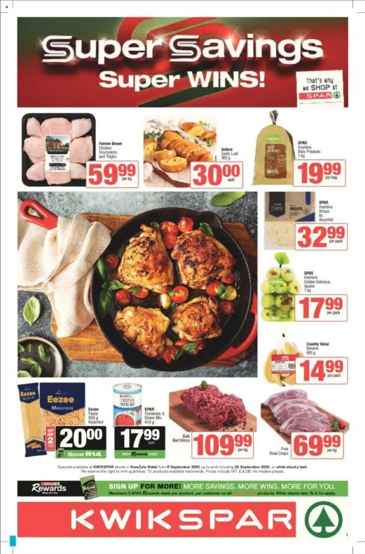 KWIKSPAR Kwazulu-Natal - Weekly Specials from 08/09 - 22/09/2025 > Promotions