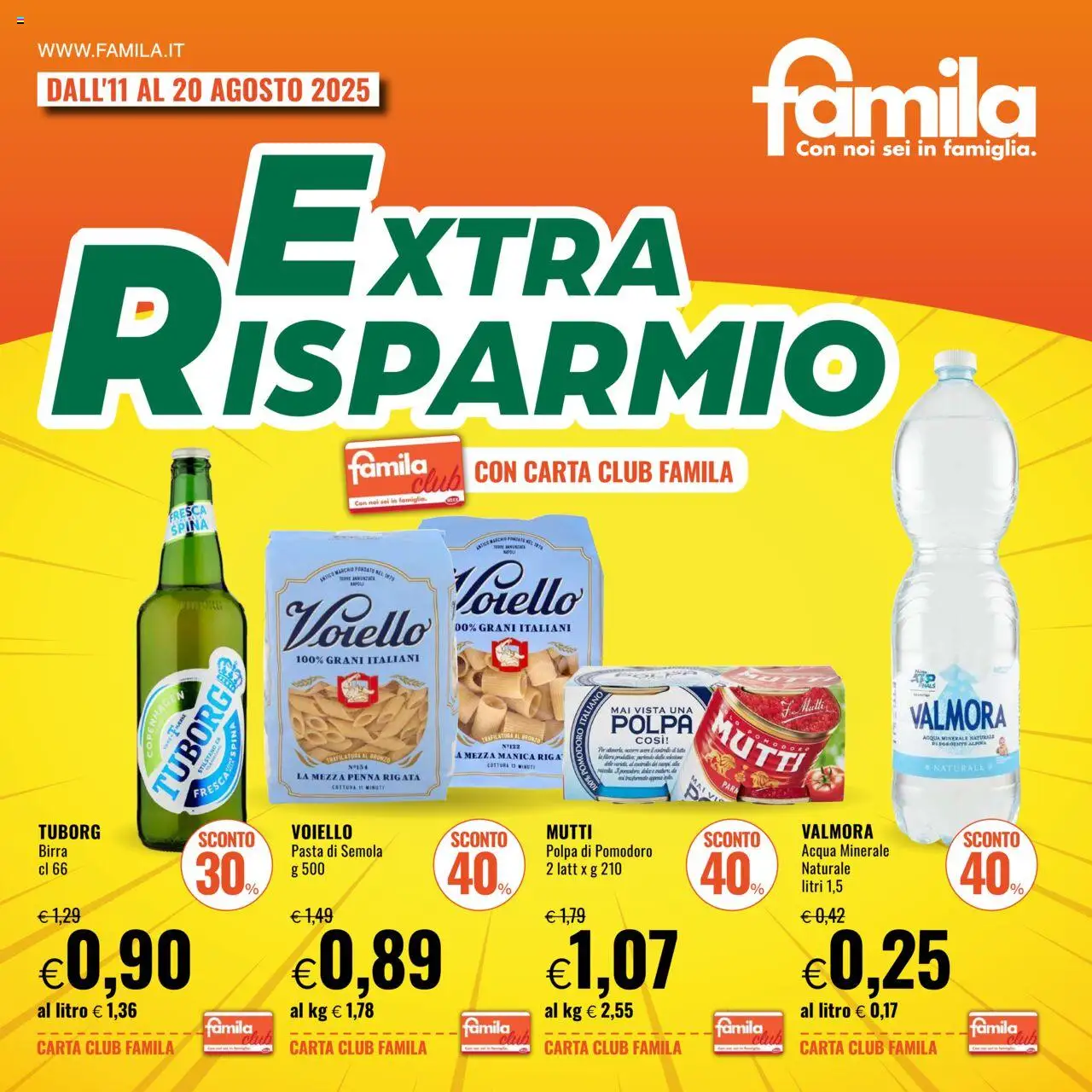 Volantino Famila valido da 11/08/2025 numero di pagina 1