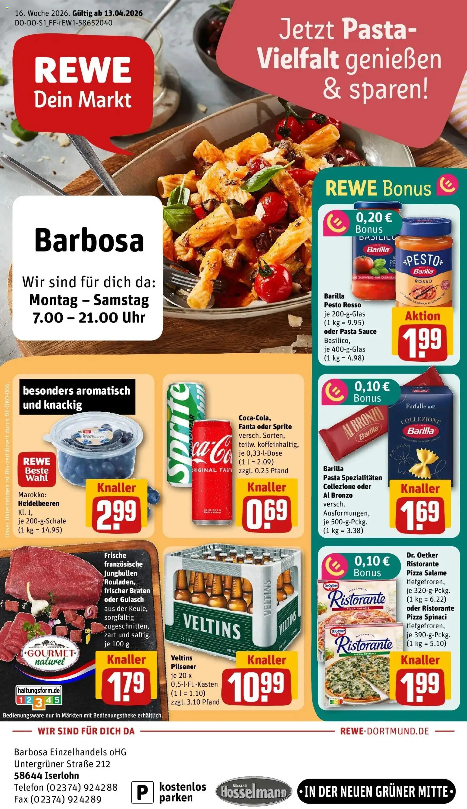 Vorschau von dem Prospekt des Geschäftes Rewe, gültig ab dem 12.04.2026