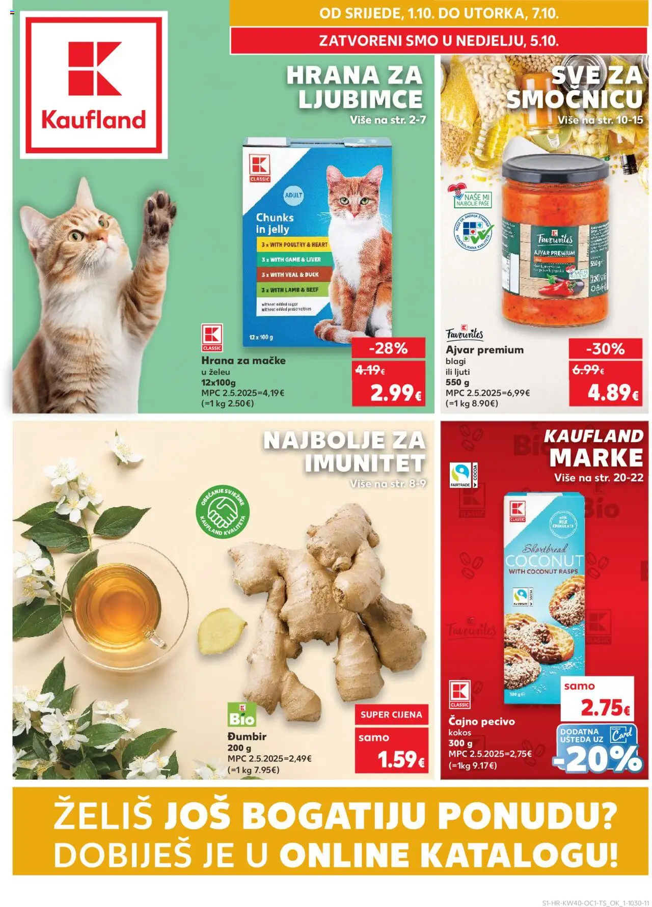 Kaufland aktualni Split-Ravne njive vrijedi od 01.10.2025 - tjedna akcija broj stranice 1
