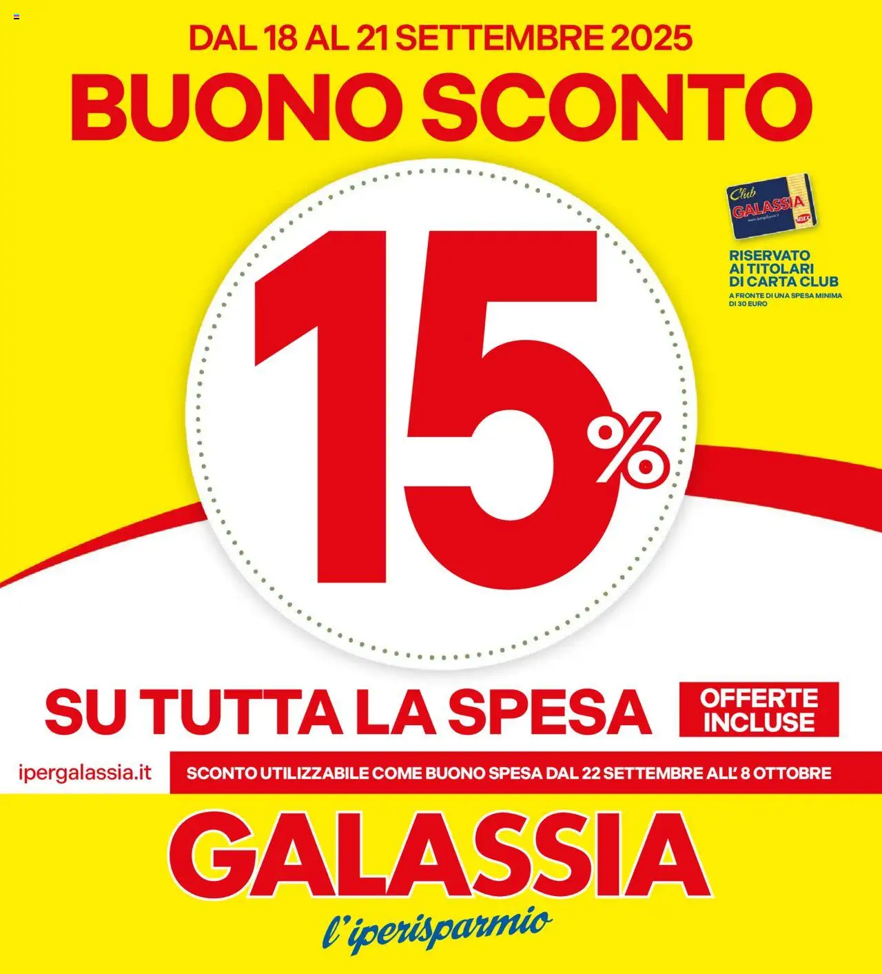 Volantino Galassia valido da 18/09/2025 numero di pagina 1