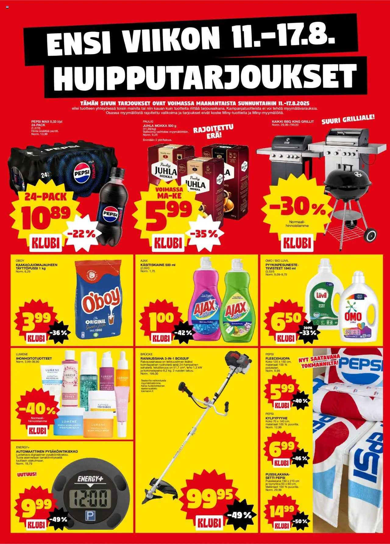 Tokmanni-kaupan Ensi viikon supertarjoukset voimassa 11/08/2025 - Sivulla 1