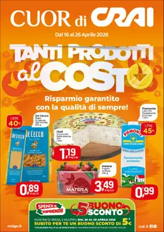 Anteprima dell'opuscolo CRAI volantino Cuor di Crai Alessandria dal negozio CRAI valido da 16/04/2026
