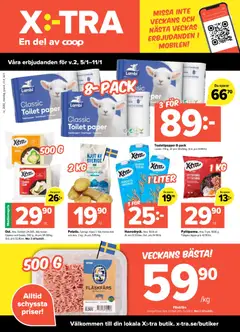 Förhandsgranska reklamblad Aktuella reklamblad Coop X:-TRA från butik Coop X:-TRA gäller från 05/01/2026