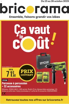 Prévisualisation de Catalogue du magasin Bricorama formulaire valide 15/10/2025