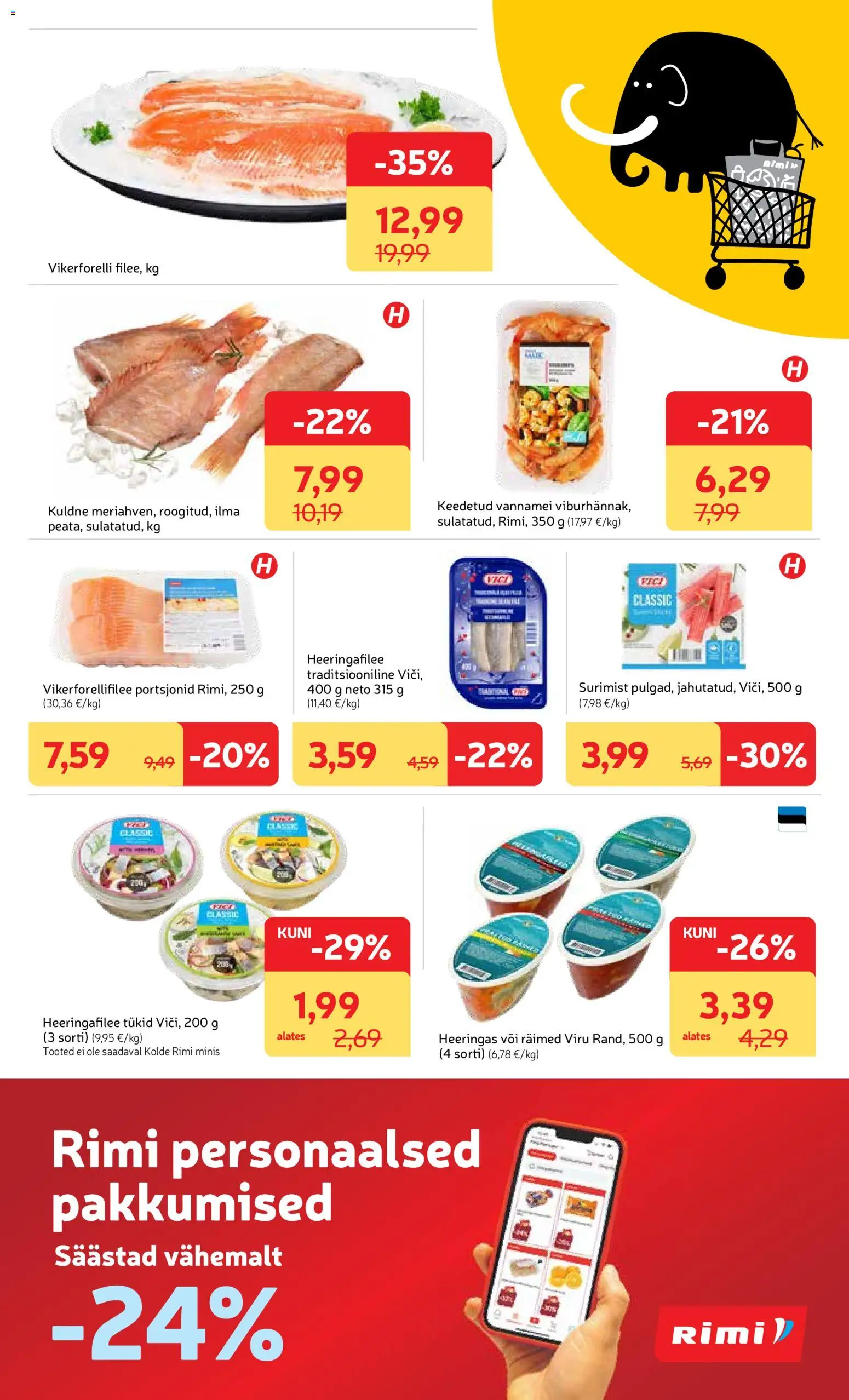 Rimi kliendilehe eelvaade alates 2026.01.06