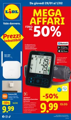Anteprima dell'opuscolo Volantino Mega Affari dal negozio Lidl valido da 29/01/2026