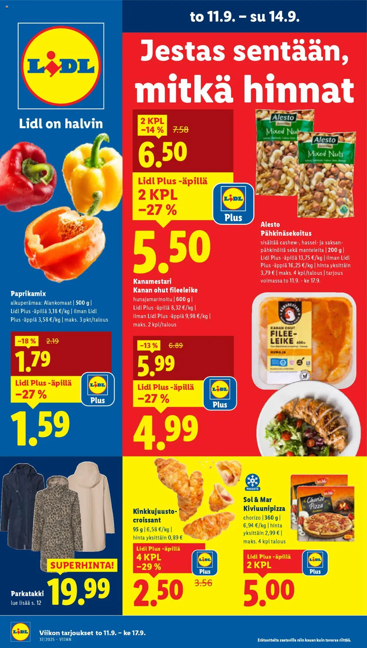 Lidl-kaupan Tarjoukset voimassa 11/09/2025 - Sivulla 1