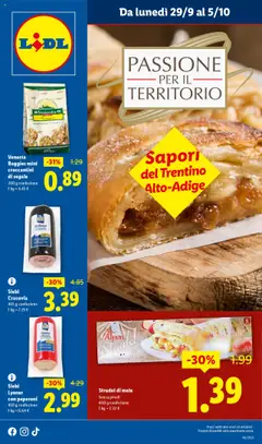Anteprima dell'opuscolo Volantino Trentino Alto-Adige dal negozio Lidl valido da 29/09/2025