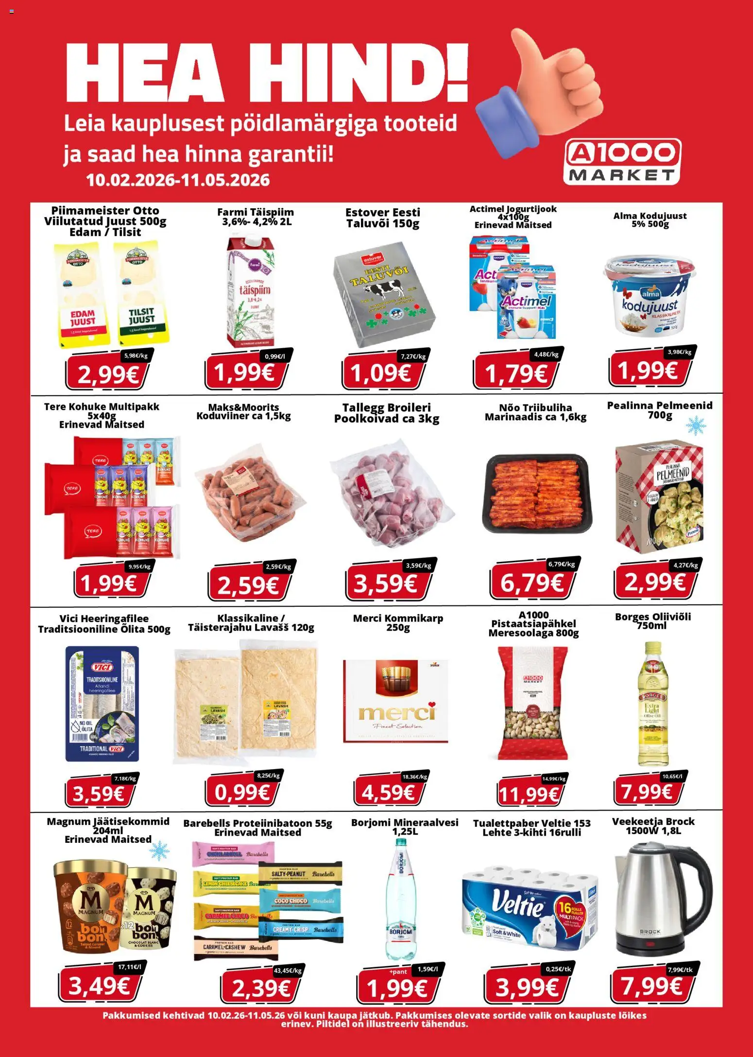 A1000 Market kliendilehe eelvaade alates 10.02.2026