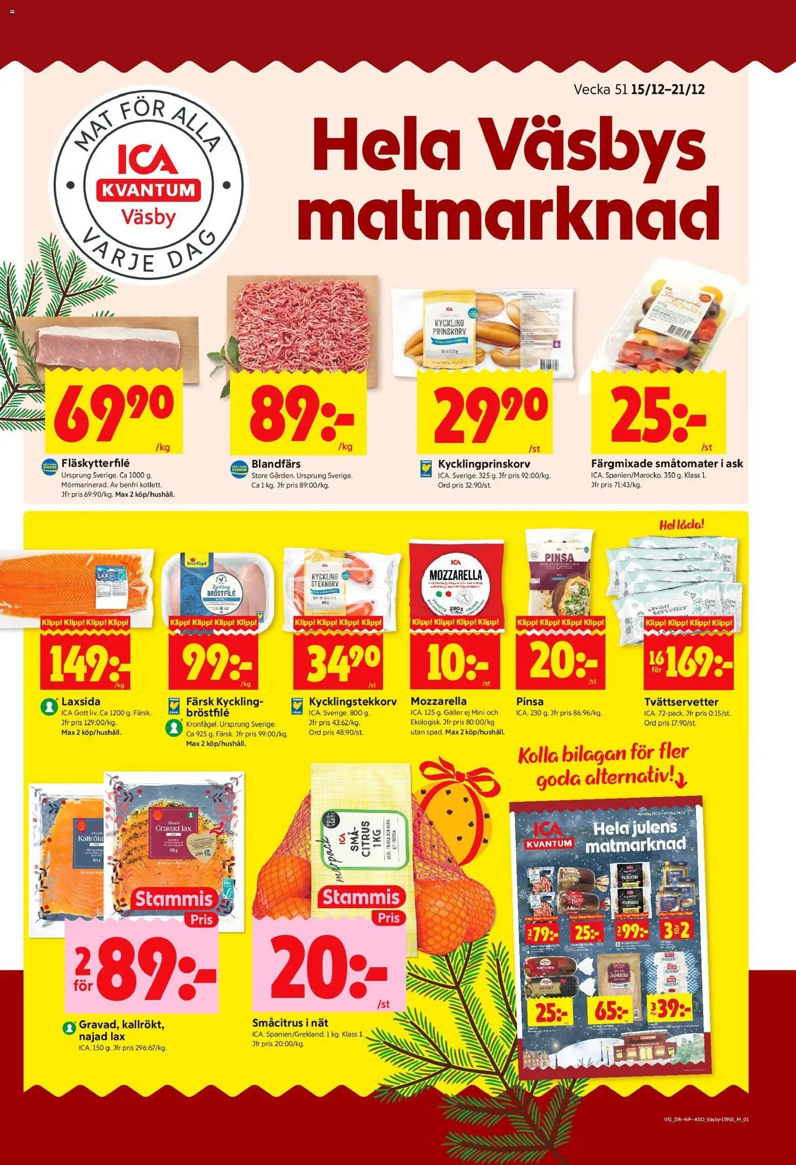 Förhandsgranska reklamblad Upplands Väsby från butik ICA Kvantum gäller från 15/12/2025