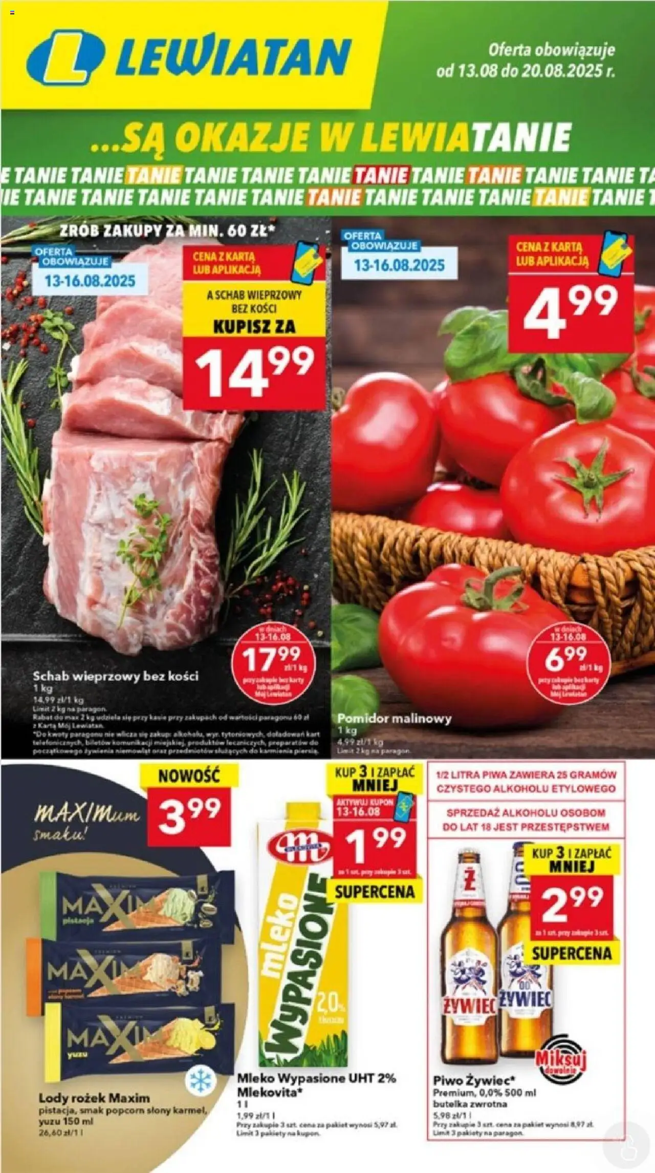 Lewiatan gazetka od 13.08.2025 - Promocje "Szczecin" - Numer strony 1