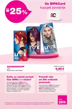 Pregled letka Katalog trgovine Bipa vrijedi od 01.01.2026