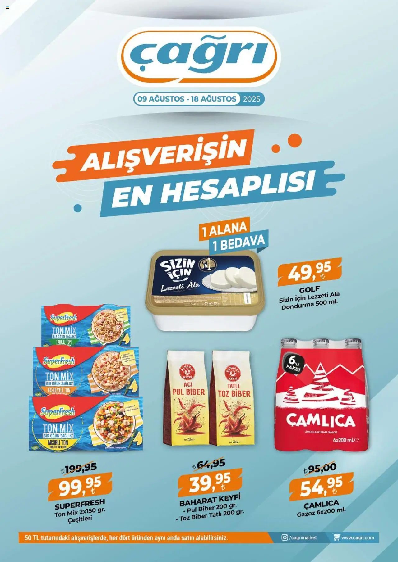 Çağrı Market Katalog (09 Ağustos 2025) - Indirim, Broşür - Sayfa numarası 1