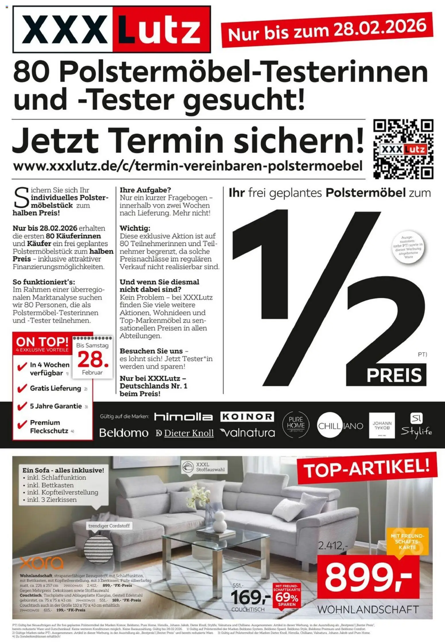 Vorschau von dem Prospekt des Geschäftes XXXL Lutz, gültig ab dem 15.02.2026