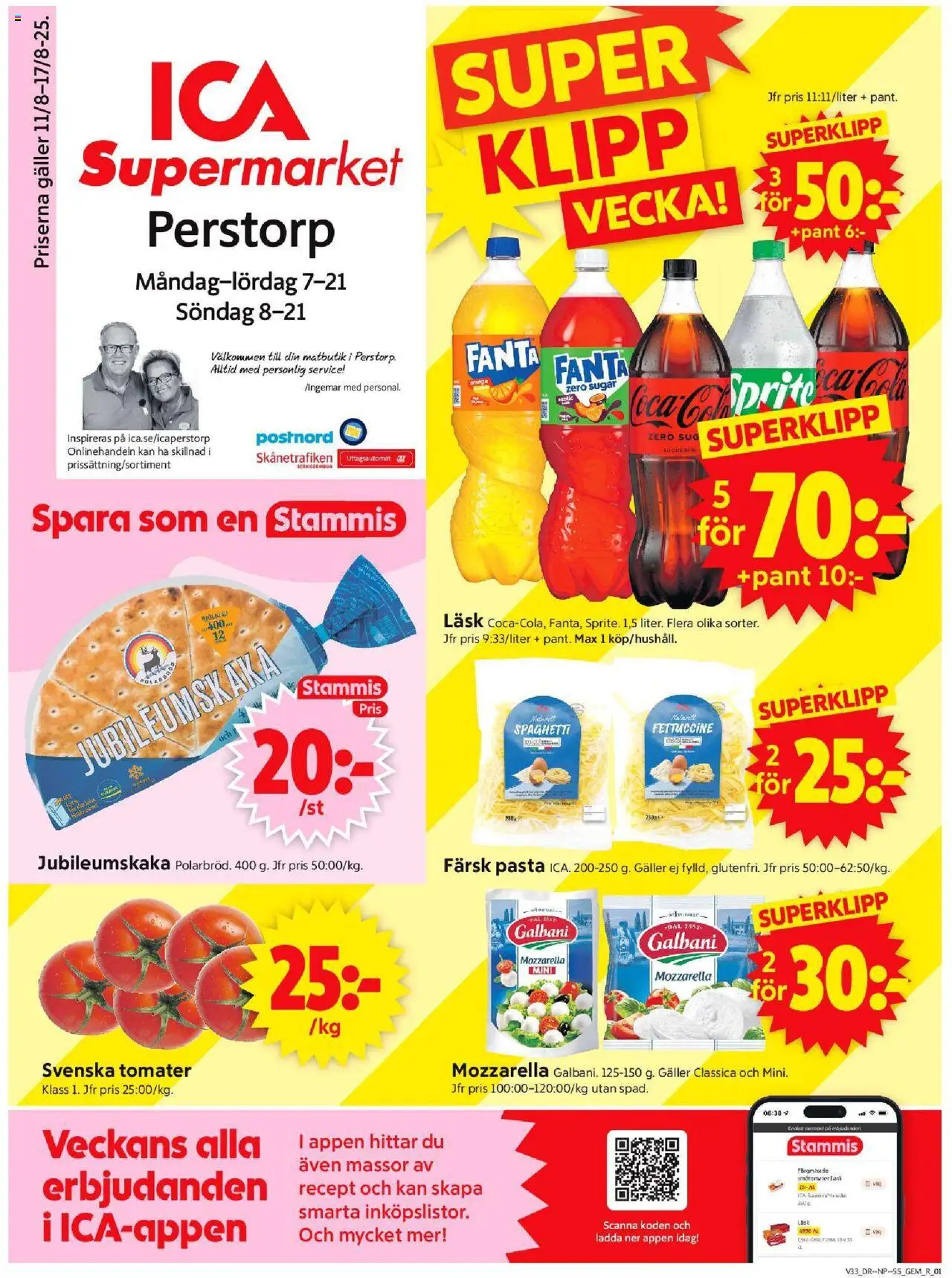 Perstorp är giltig 11/08 2025 > Veckans Erbjudanden gäller från 11/08/2025 till 17/08/2025 sidnummer 1