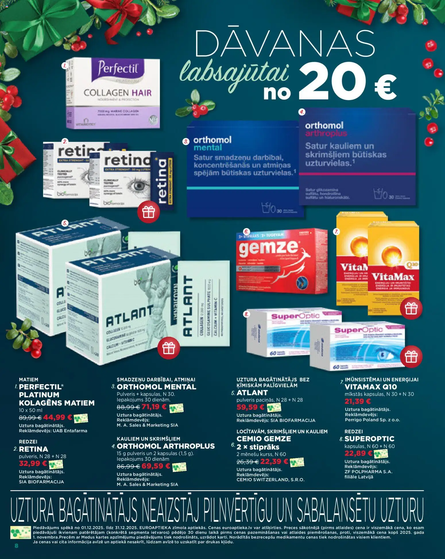 Skatīt Euroaptieka akciju bukletu, derīgs no 2025.12.01