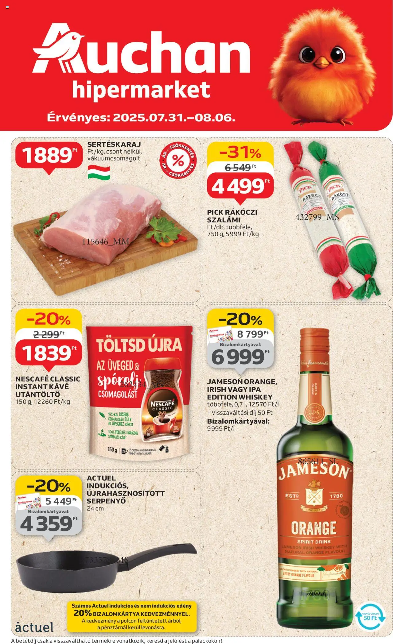 Auchan aktuális szórólap, érvényes 2025.07.31.-től - 1 oldal
