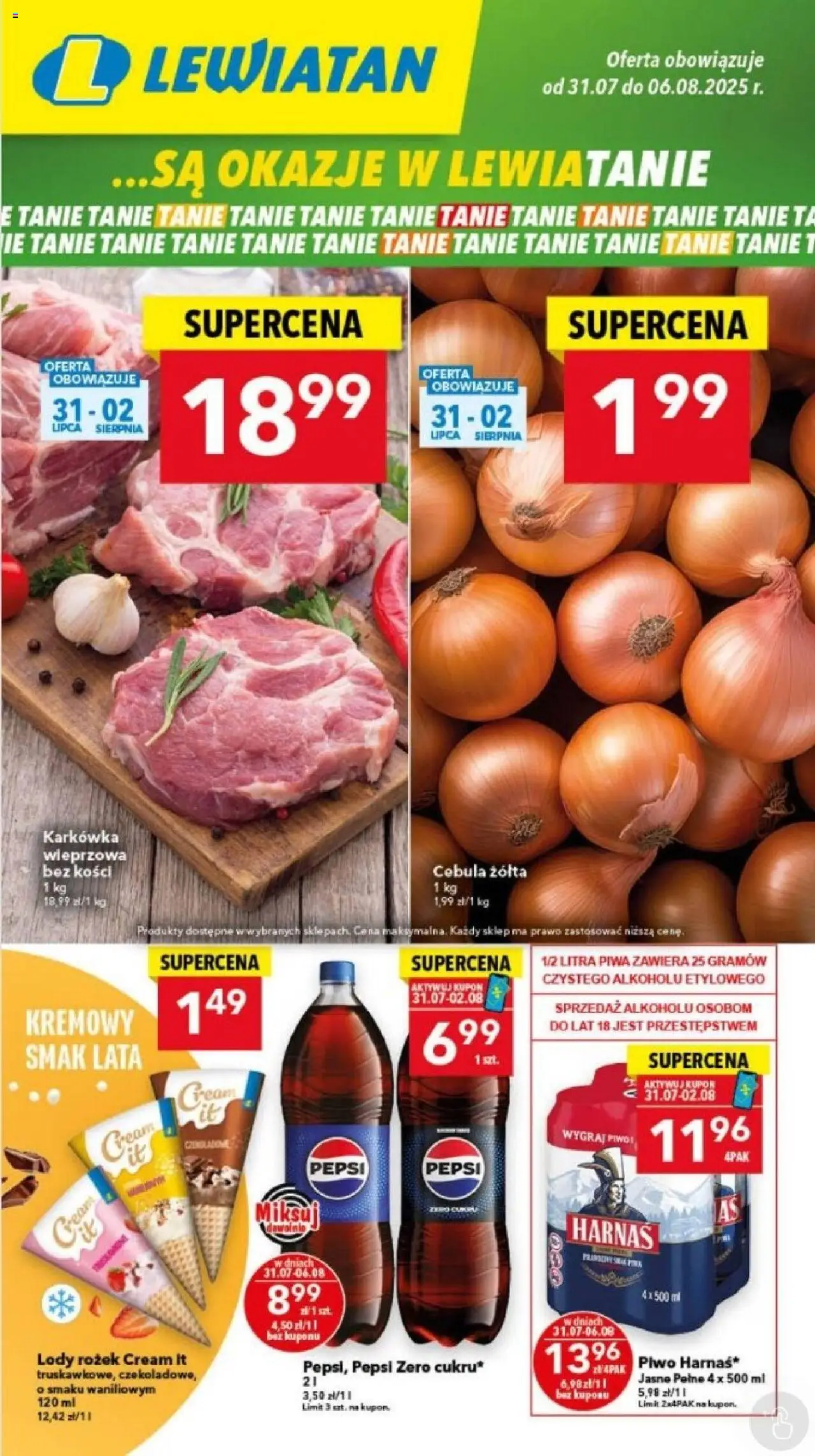 Lewiatan gazetka od 31.07.2025 - Promocje "Katowice" - Numer strony 1