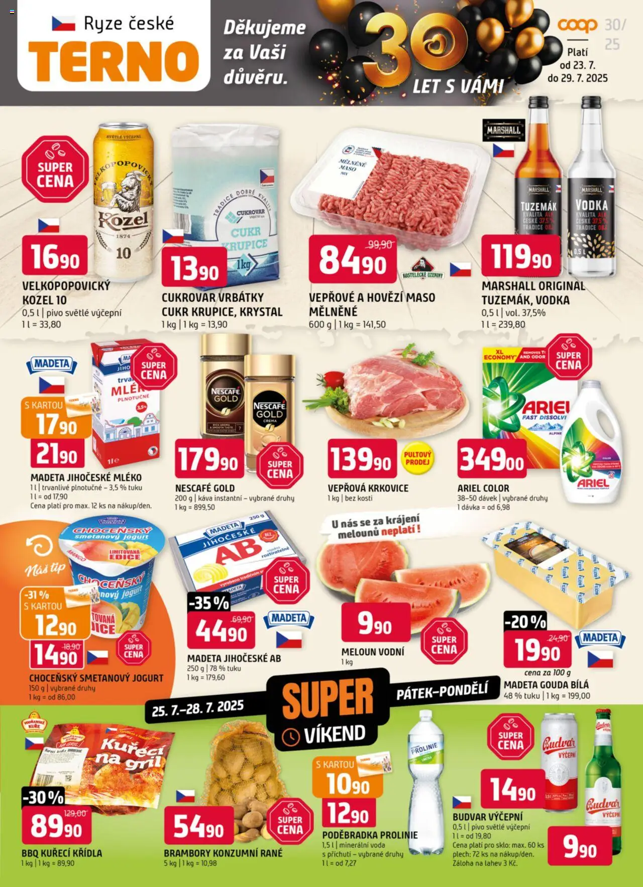  Terno Leták - Tábor (23.07.2025 - 29.07.2025) - Pivo, Brambory, Maso, Hovězí, Plech, Limetka, Velkopopovický Kozel, Prolinie