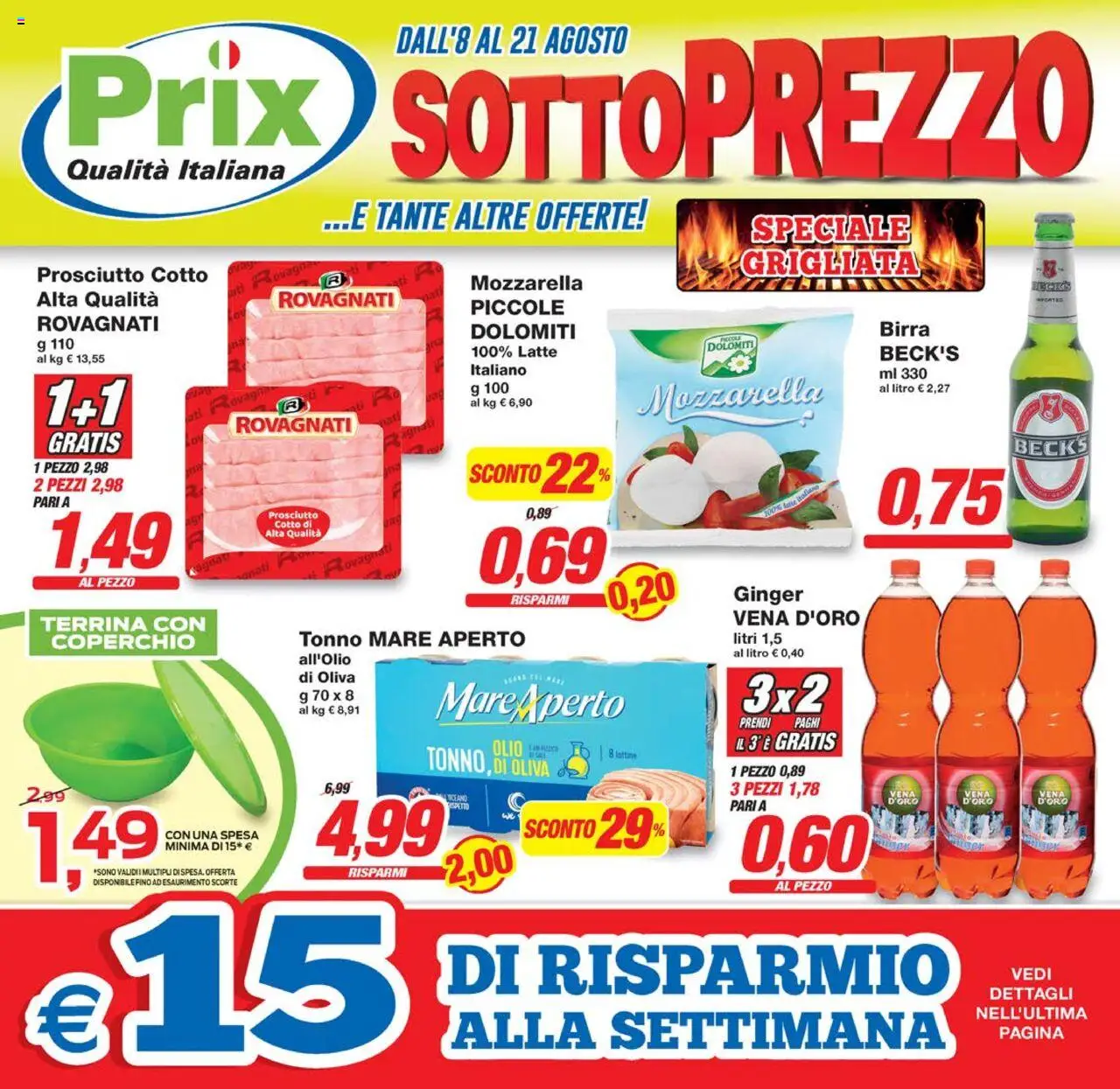 Volantino Prix valido da 08/08/2025 numero di pagina 1