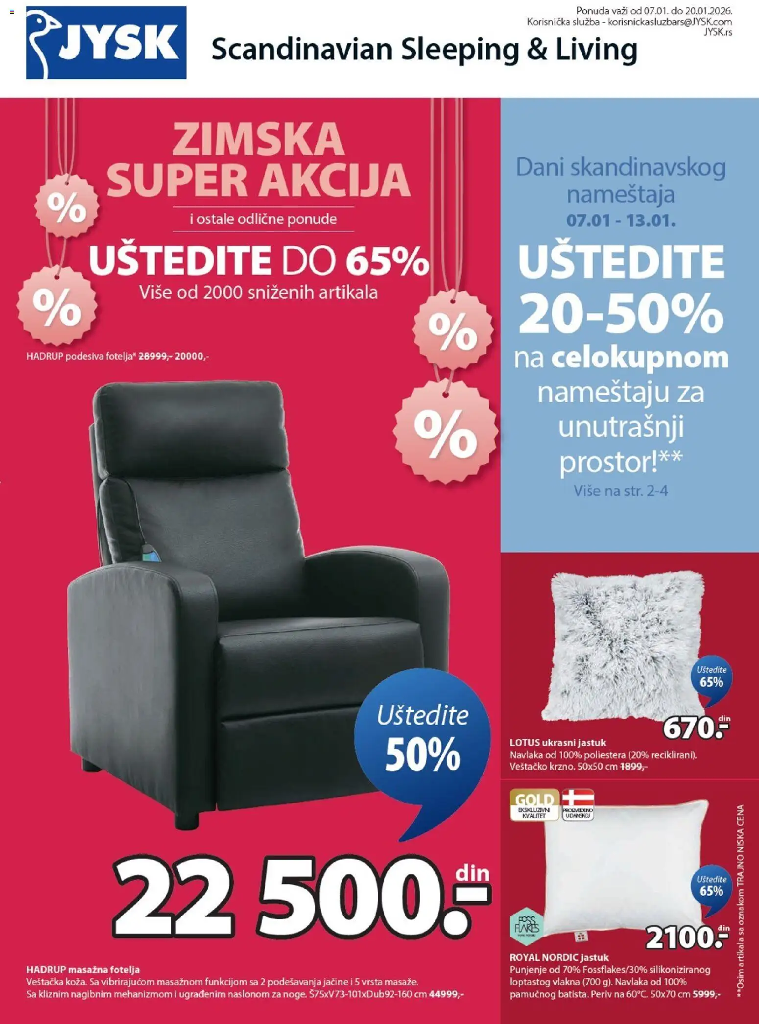 Pregled Jysk kataloga - važi od 07.01.2026