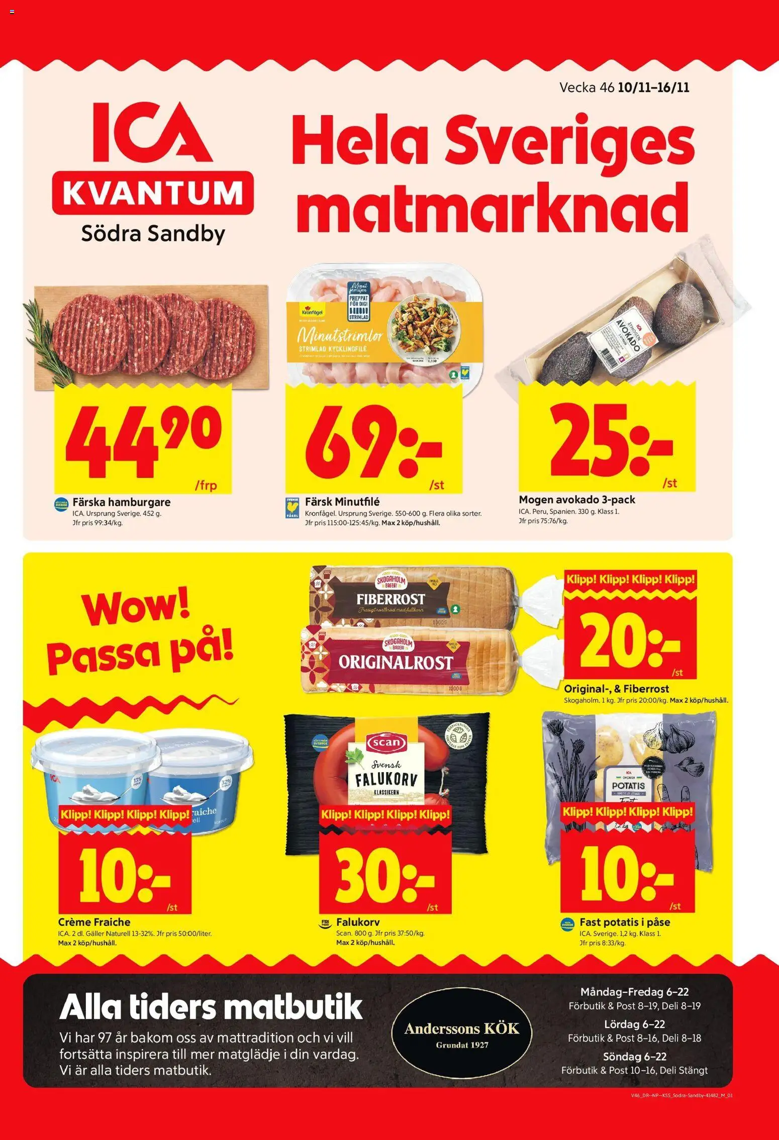 Förhandsgranska reklamblad Södra Sandby från butik ICA Kvantum gäller från 10/11/2025
