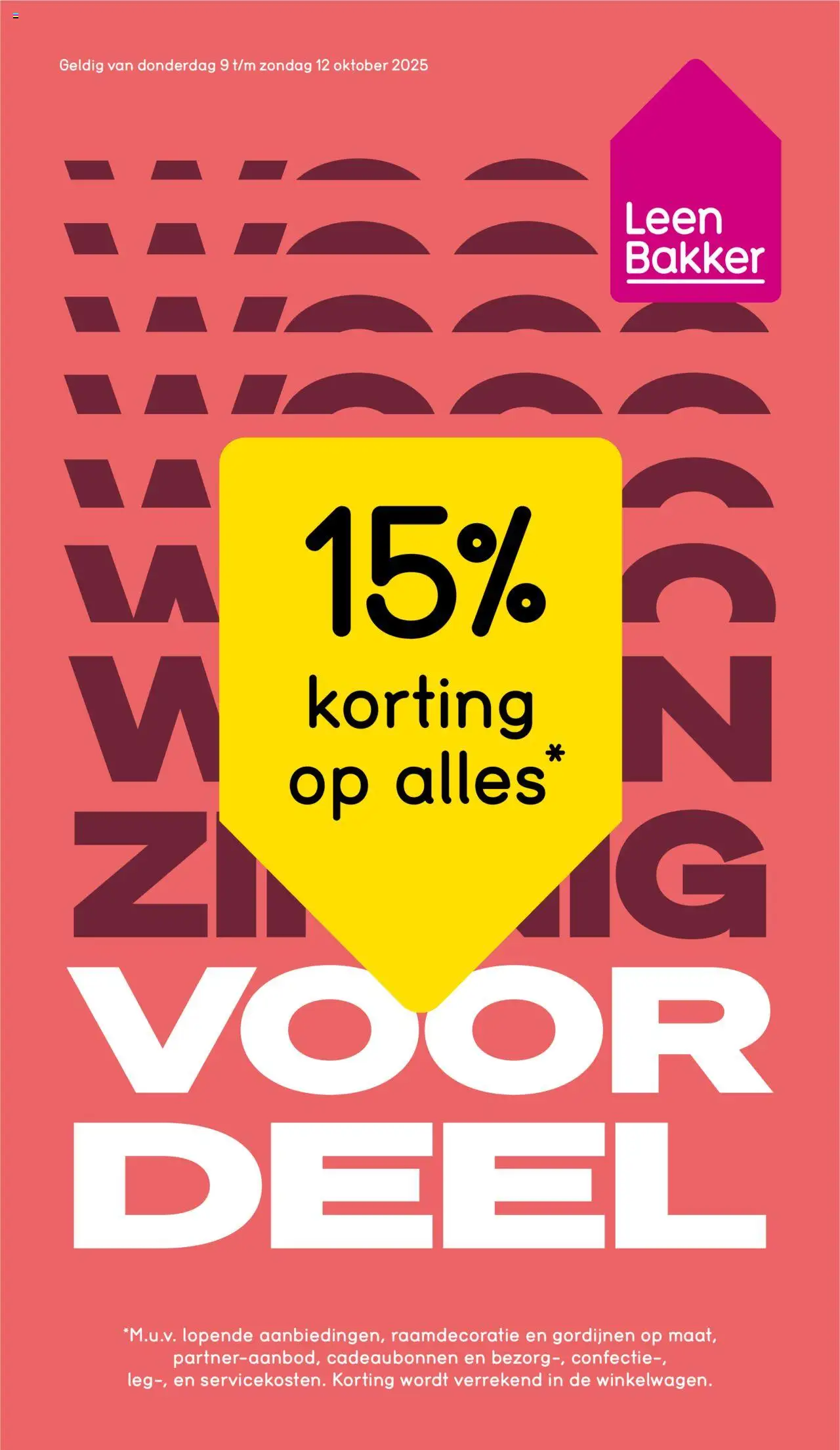 Leen Bakker shop Folder - Woonzinnig Voordeel geldig vanaf 09-10-2025 - Paginanummer 1