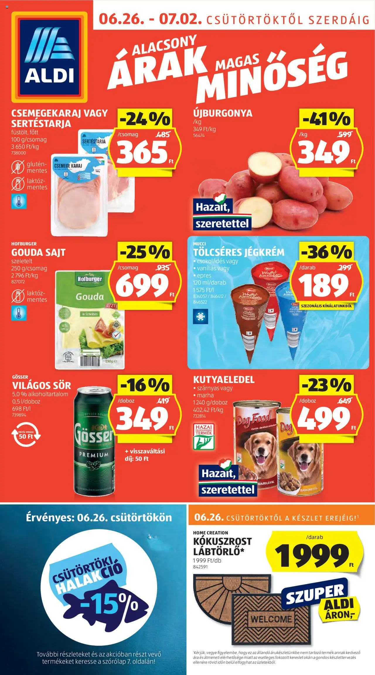 Aldi aktuális szórólap, érvényes 2025.06.26.-től - 1 oldal