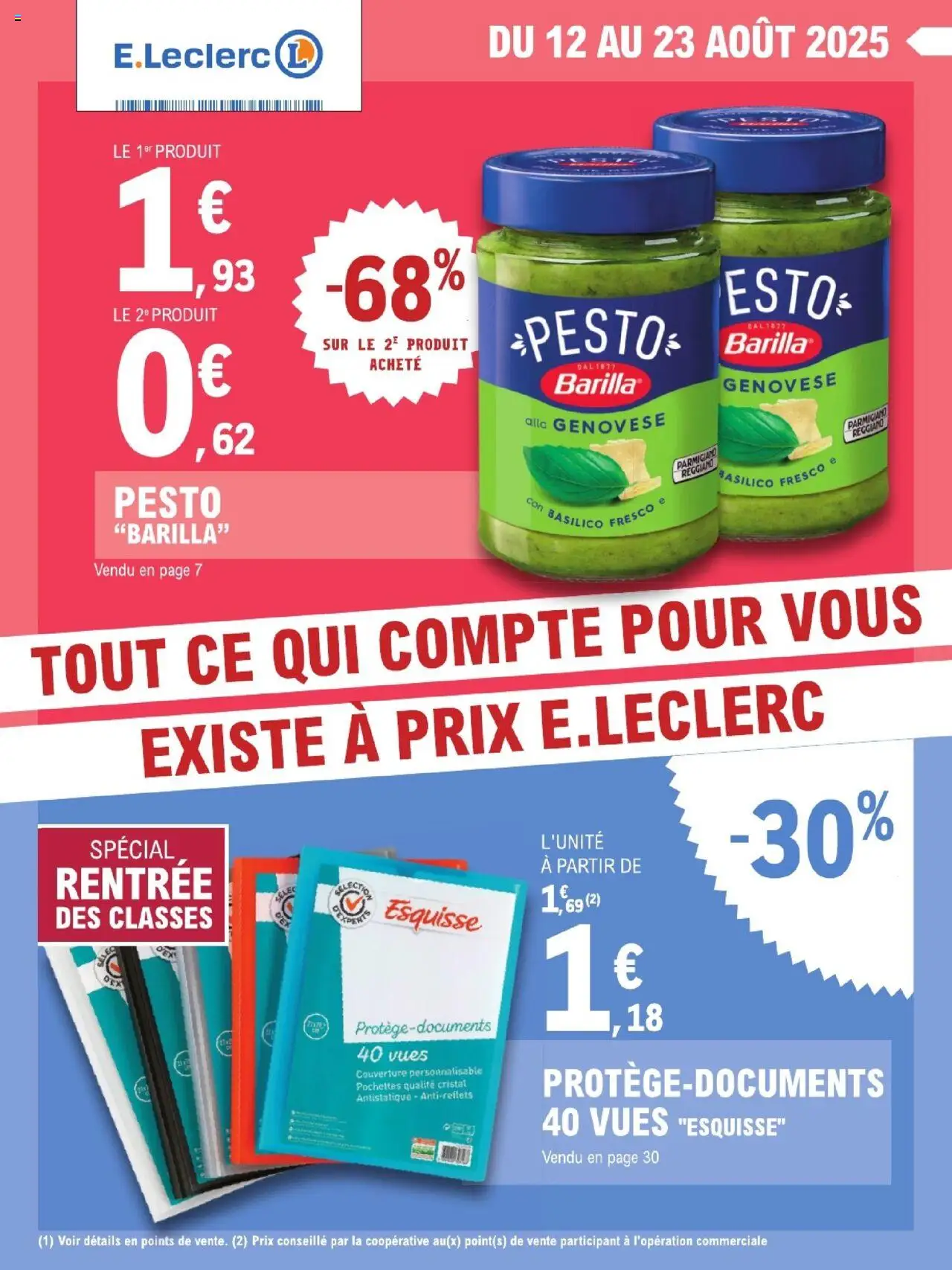 Catalogue de la semaine 34 de la boutique E.Leclerc valable du 12/08/2025 - Page numéro 1