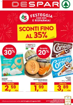 Anteprima dell'opuscolo Attuale volantino dal negozio Despar valido da 24/07/2025