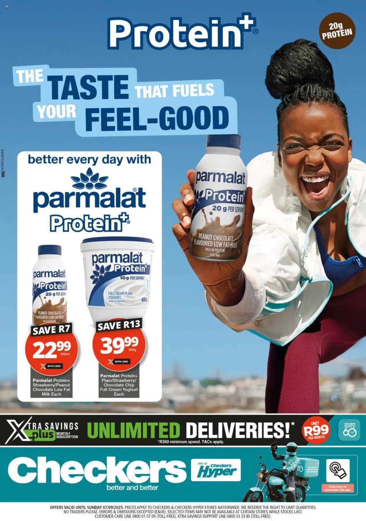 Checkers Parmalat Protein+ Promotion 25/08 - 07/09/2025 >> Catalogue - Chocolate, Protein, Milk, Cream, Yoghurt