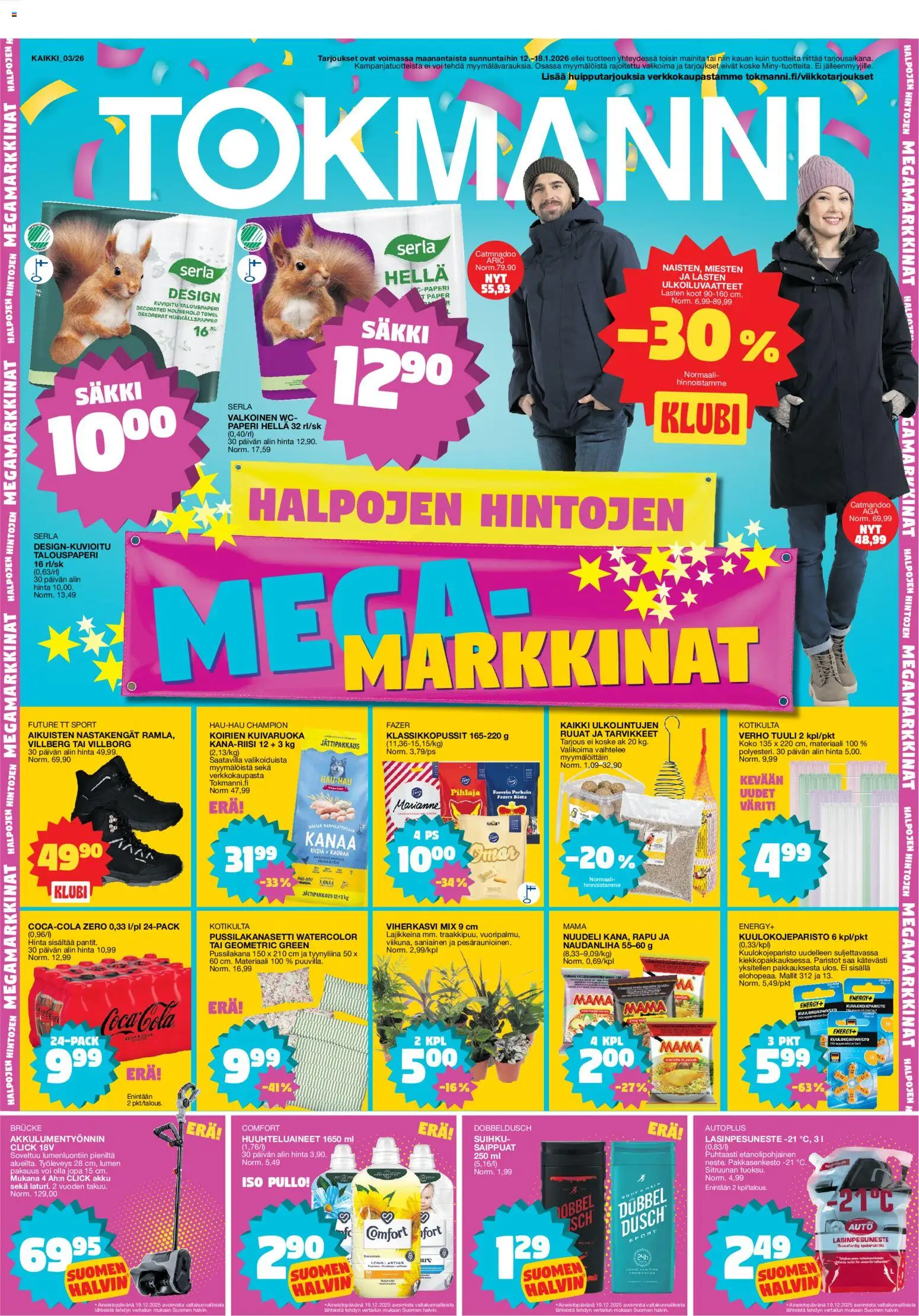 Kaupan Tokmanni Tarjoukset esikatselu, voimassa 12/01/2026