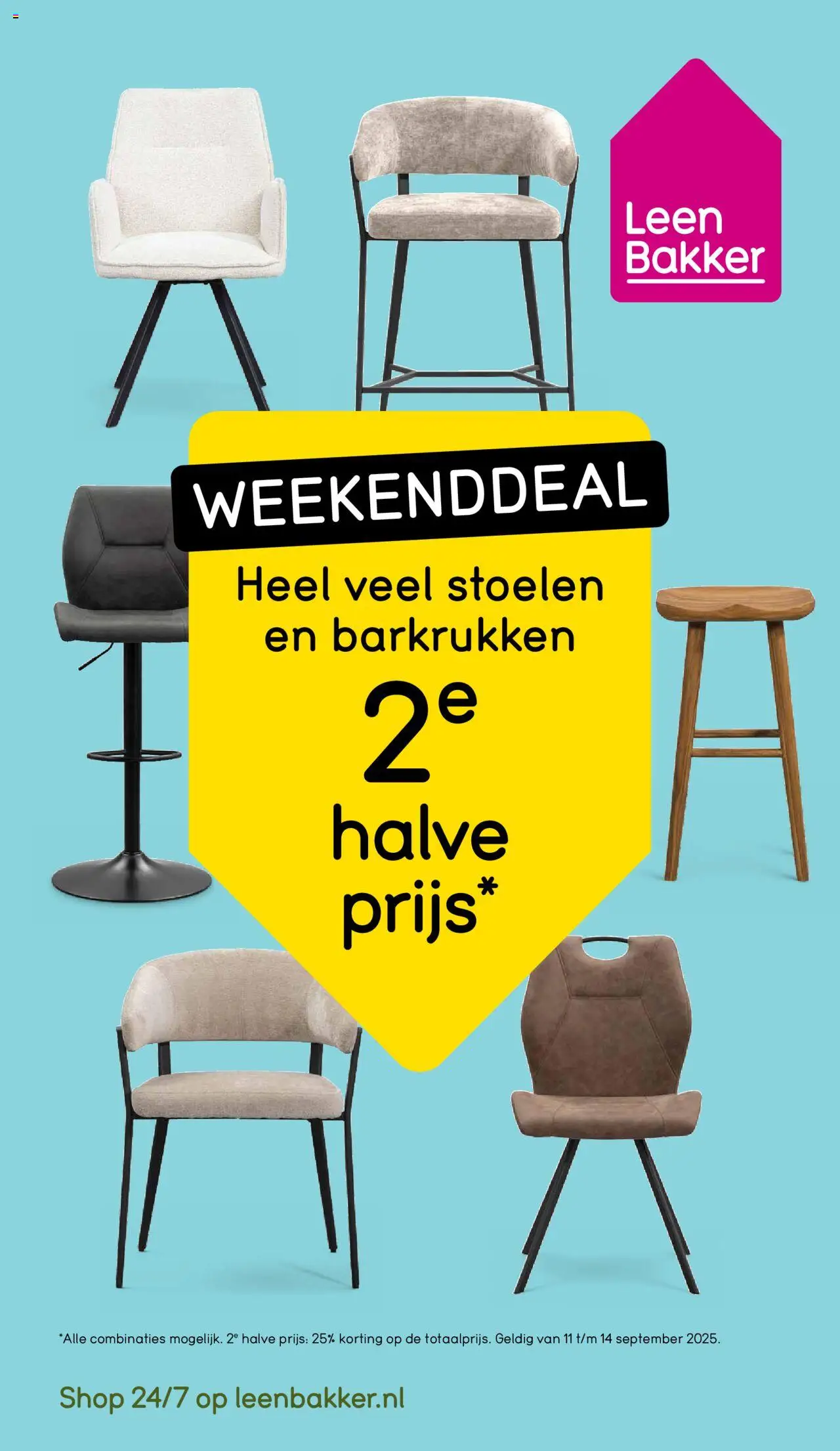 Leen Bakker shop Weekend folder geldig vanaf 11-09-2025 - Paginanummer 1