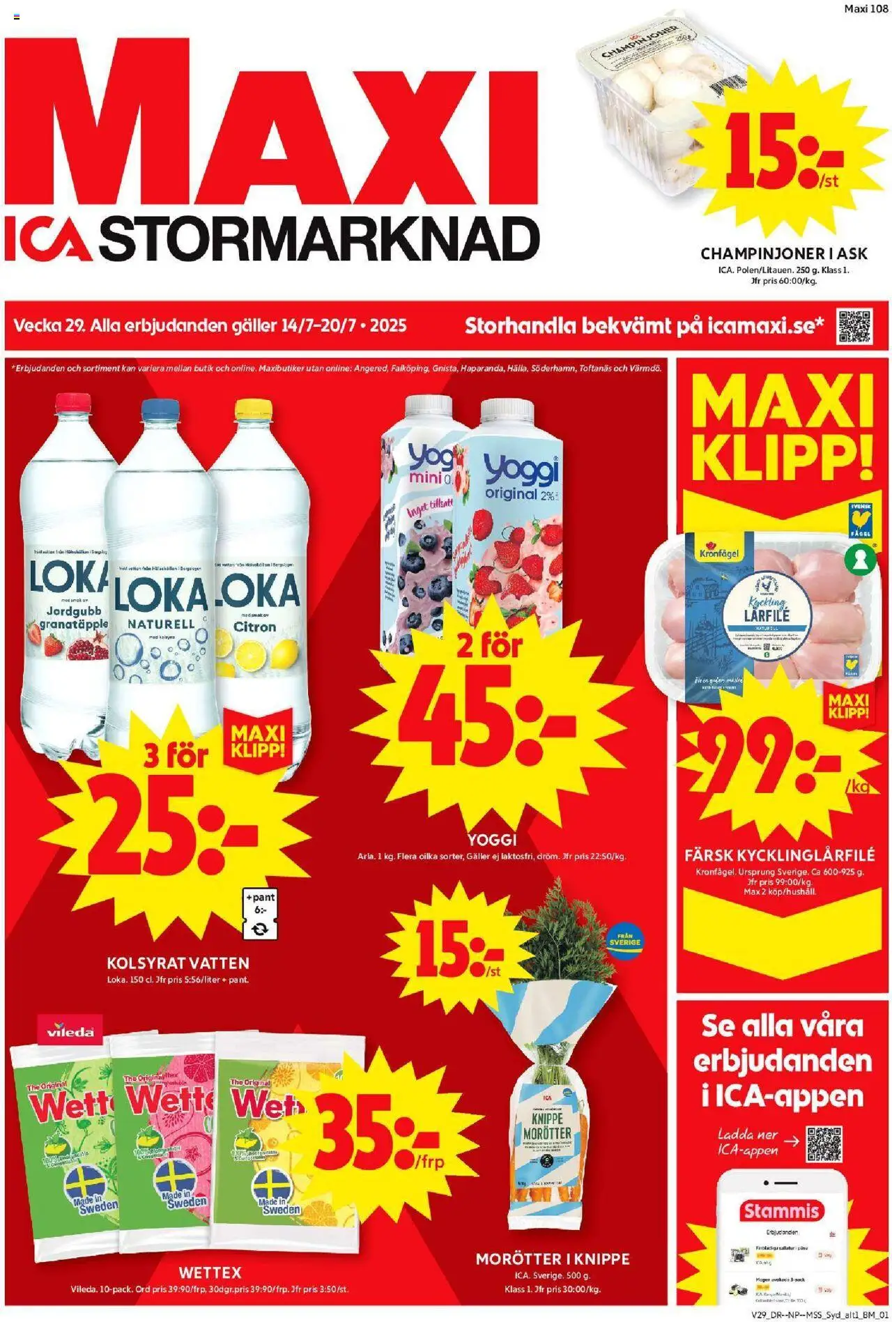 Malmö är giltig 14/07 2025 > Veckans Erbjudanden gäller från 14/07/2025 till 20/07/2025 sidnummer 1