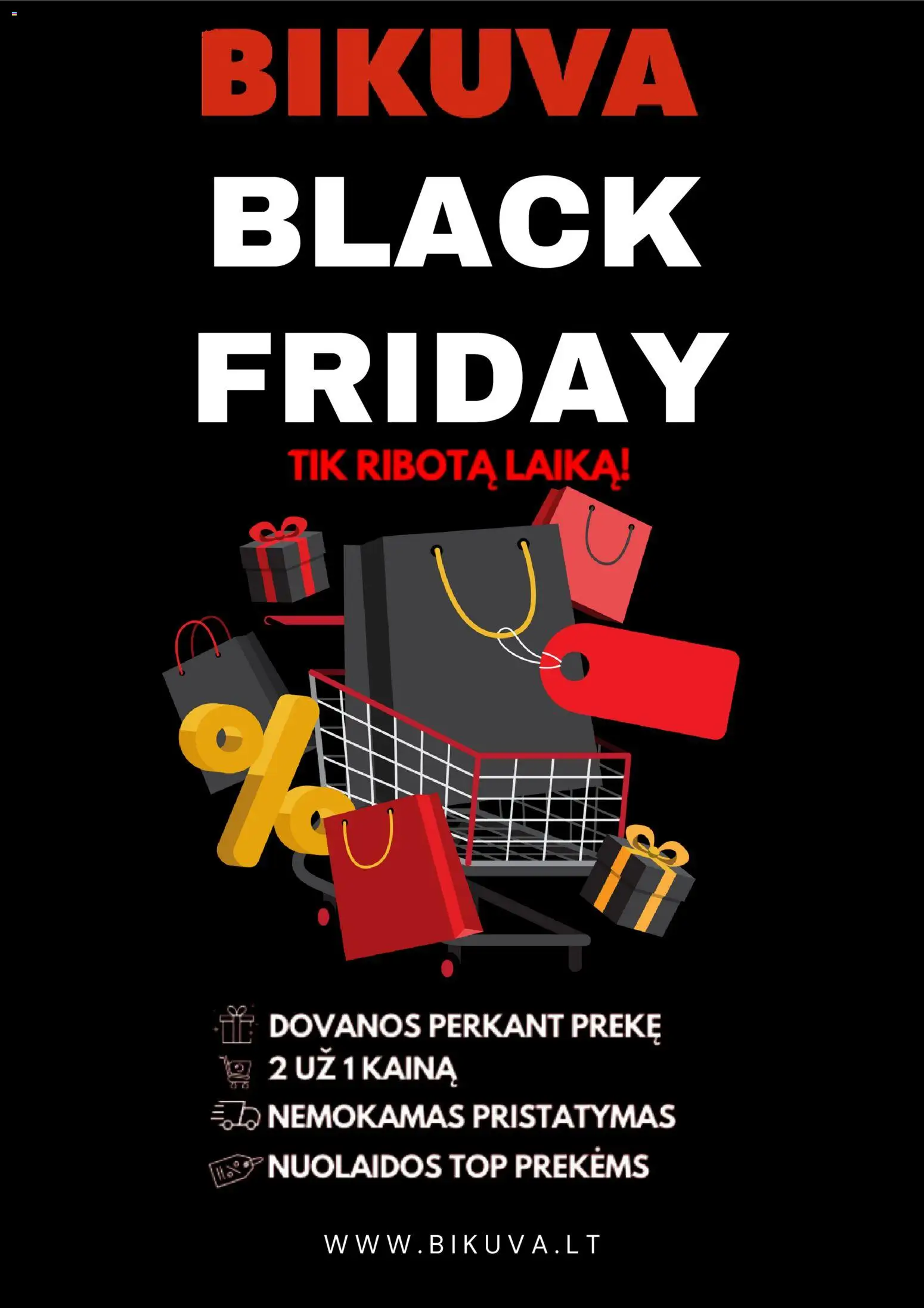 BIKUVA parduotuvės leidinio Black Friday galiojančio nuo 2025.11.18 peržiūra