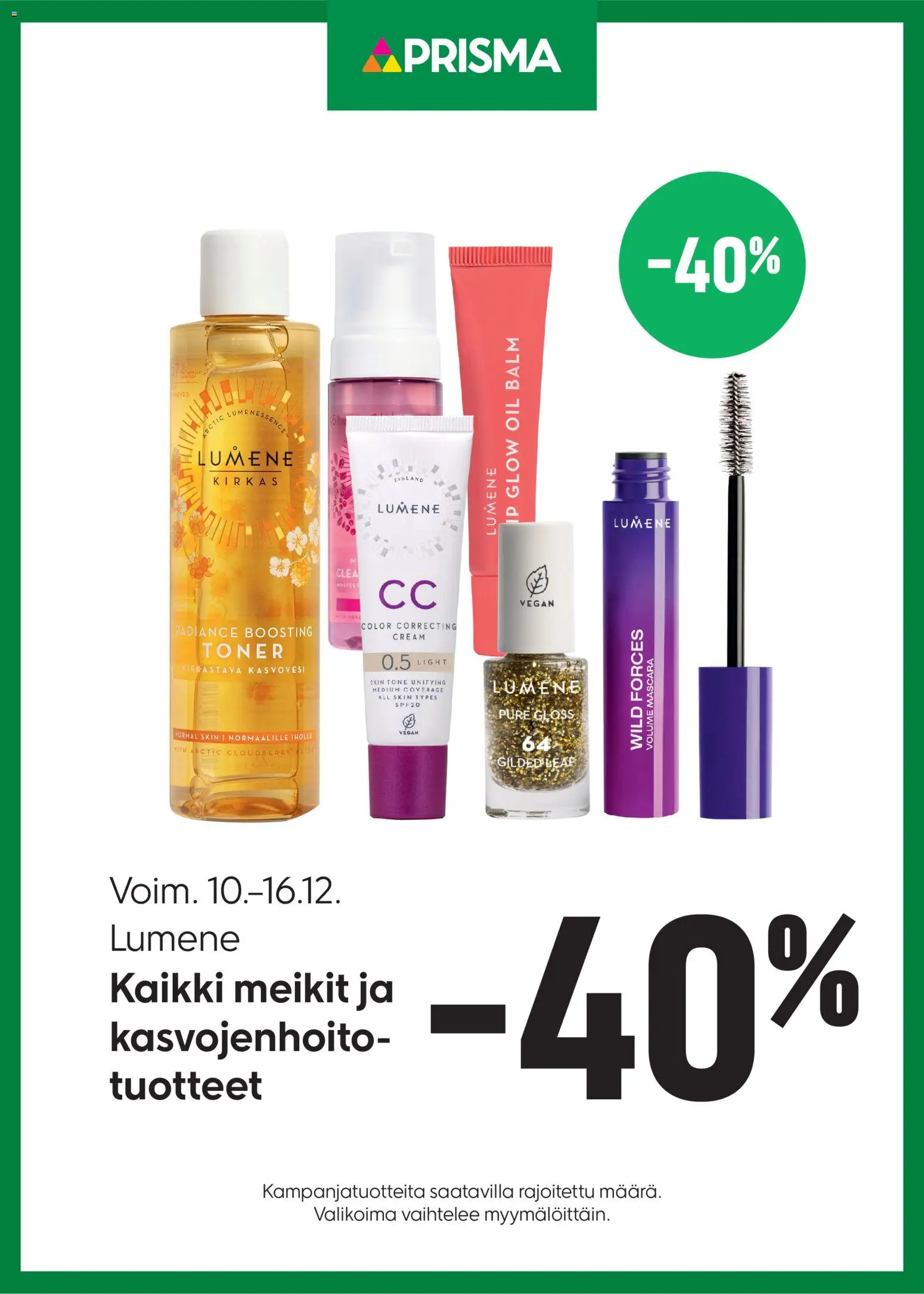 Kaupan Prisma Tarjoukset Lumene esikatselu, voimassa 10/12/2025 - CC cream