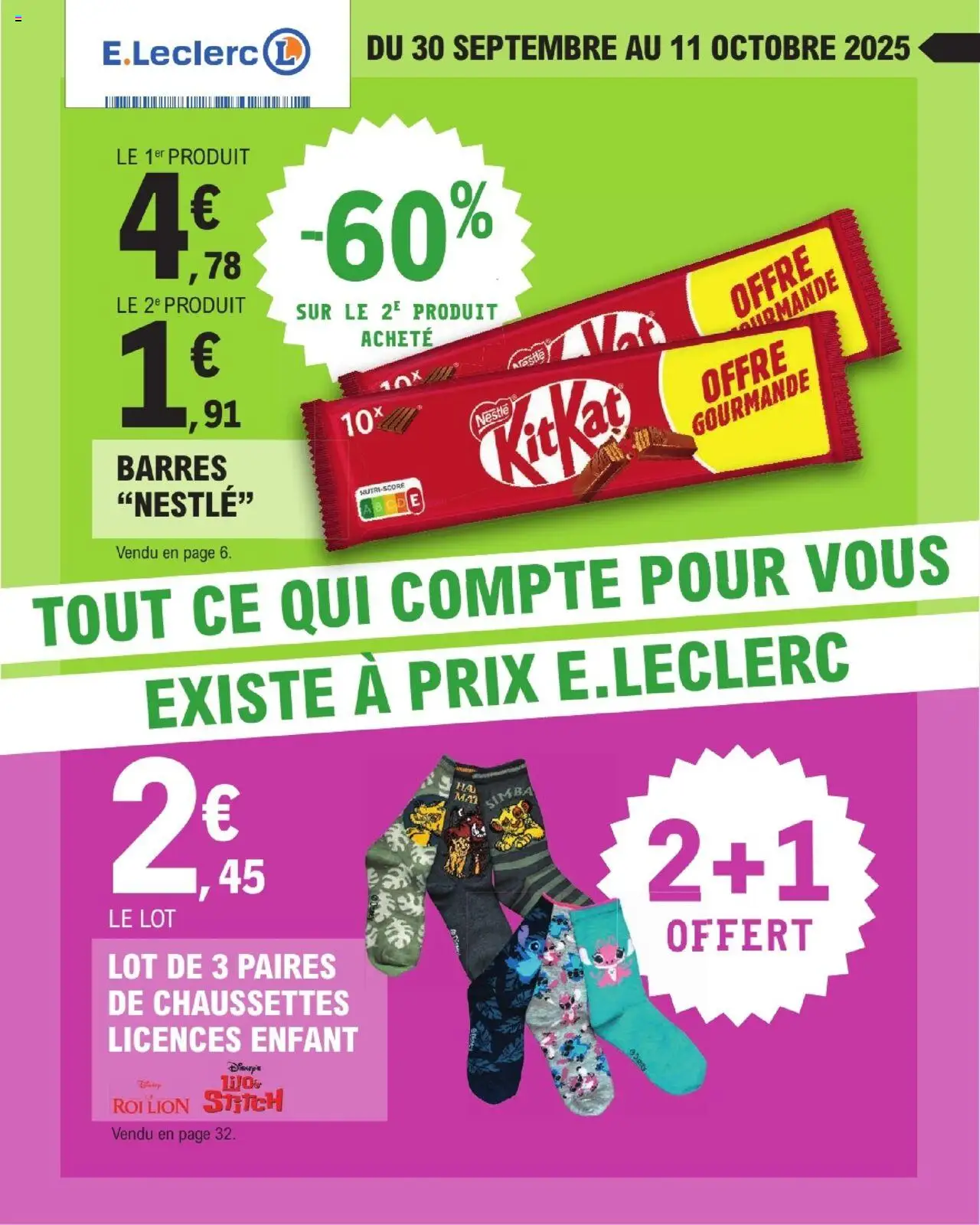 Catalogue de la semaine 40 de la boutique E.Leclerc valable du 30/09/2025 - Page numéro 1
