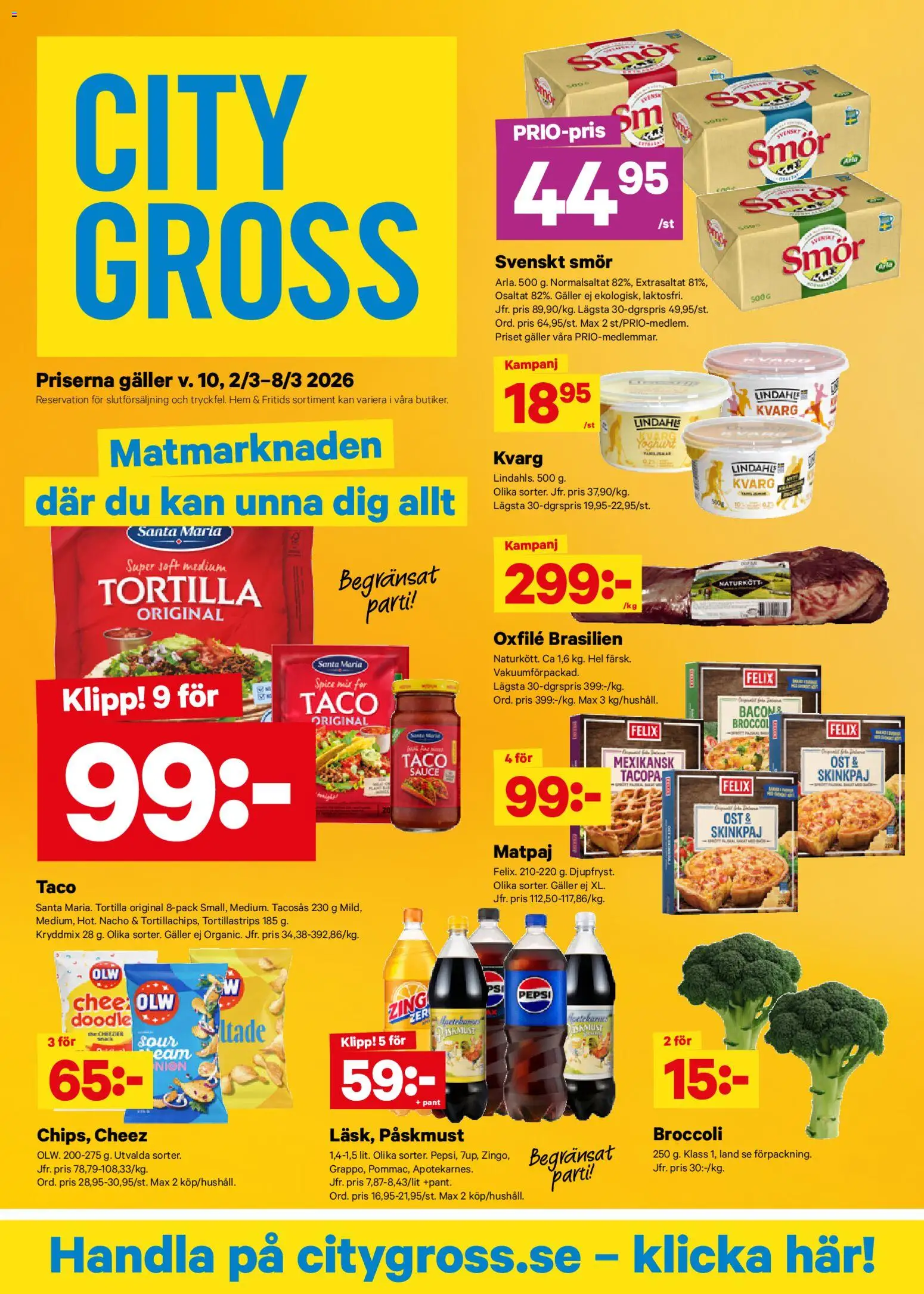 Förhandsgranska reklamblad City Gross erbjudanden från butik City Gross gäller från 02/03/2026