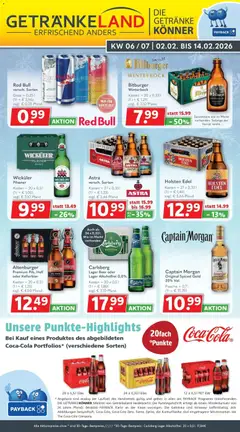 Vorschau von dem Prospekt des Geschäftes Getränkeland, gültig ab dem 02.02.2026